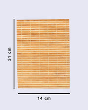 Bamboo Placemats, for Dining Table, Camel Colour, Wood, Set of 4 - MARKET 99