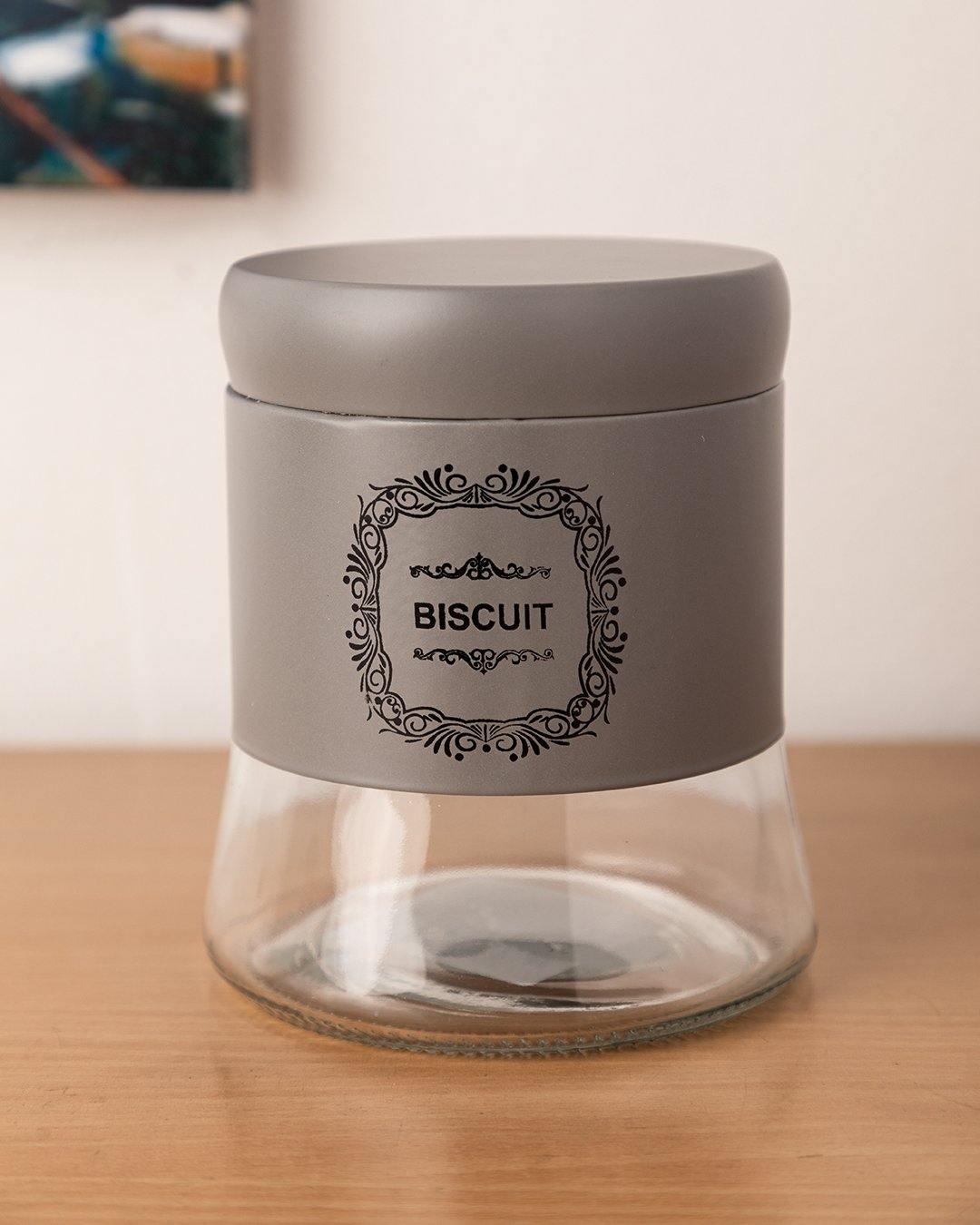 Grey discount biscuit jar