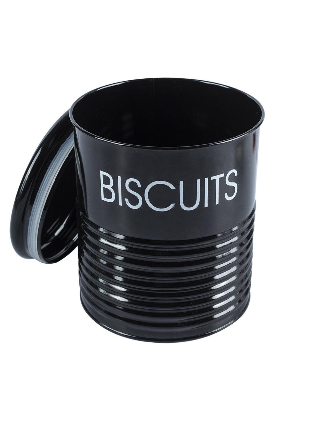 Biscuits Jar with Lid - (Black, 1700mL) - MARKET 99