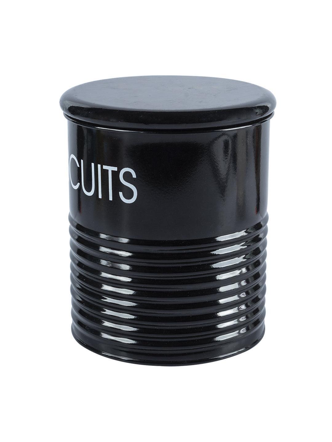Biscuits Jar with Lid - (Black, 1700mL) - MARKET 99