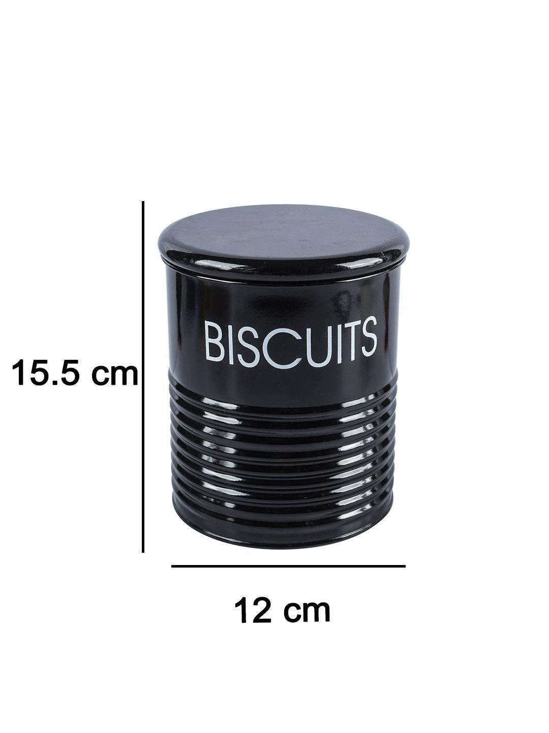 Biscuits Jar with Lid - (Black, 1700mL) - MARKET 99