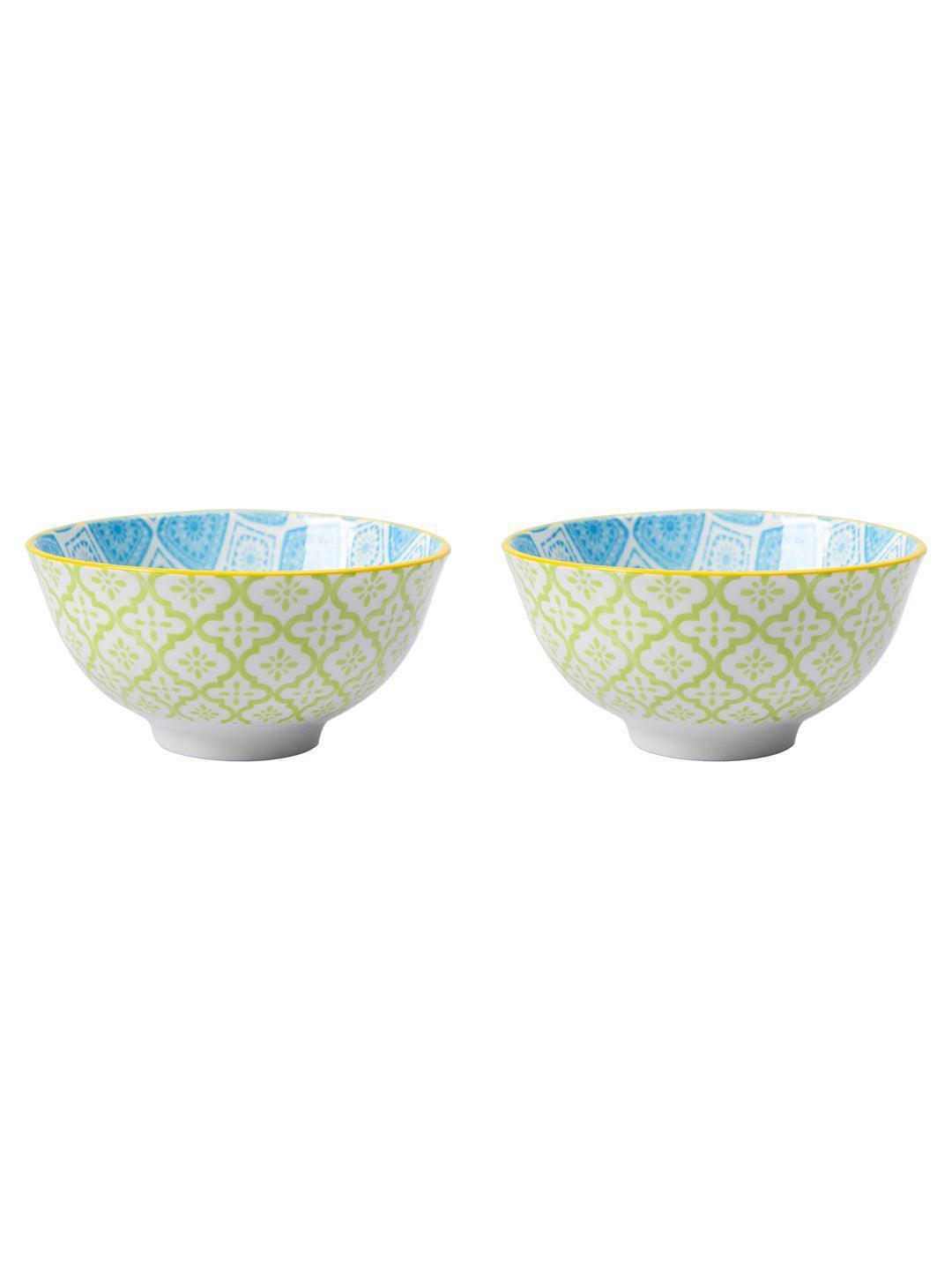 Bowls, Serving Bowl Set, Light Green, Ceramic, Set of 2, 360 mL - MARKET 99