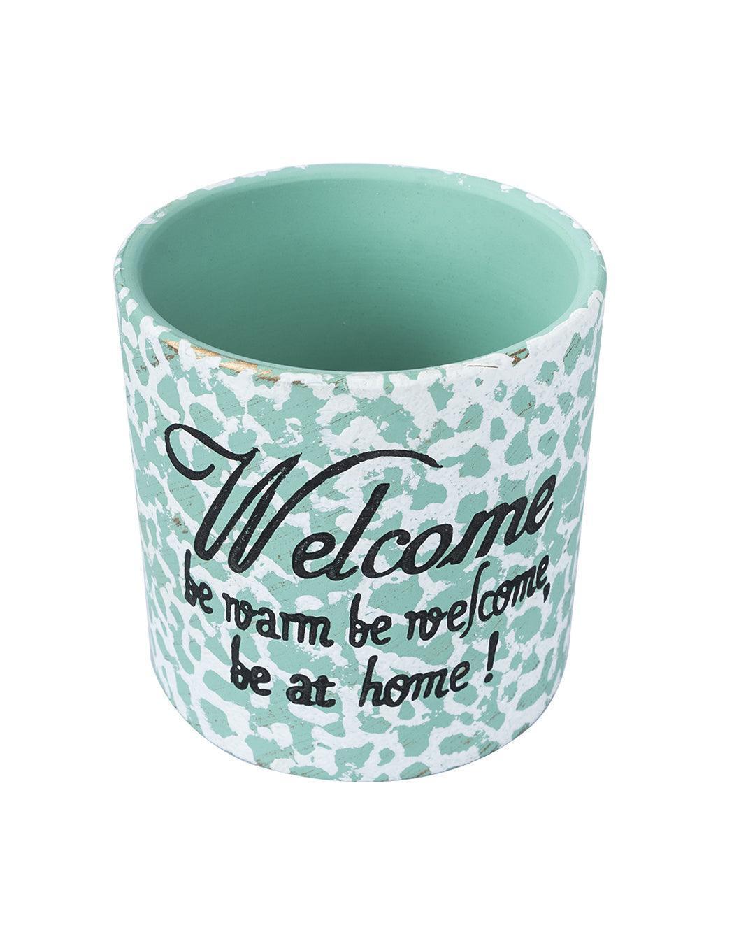 Ceramic, Table Planter, Quirky Quotes, Matt : Finish, Multicolor