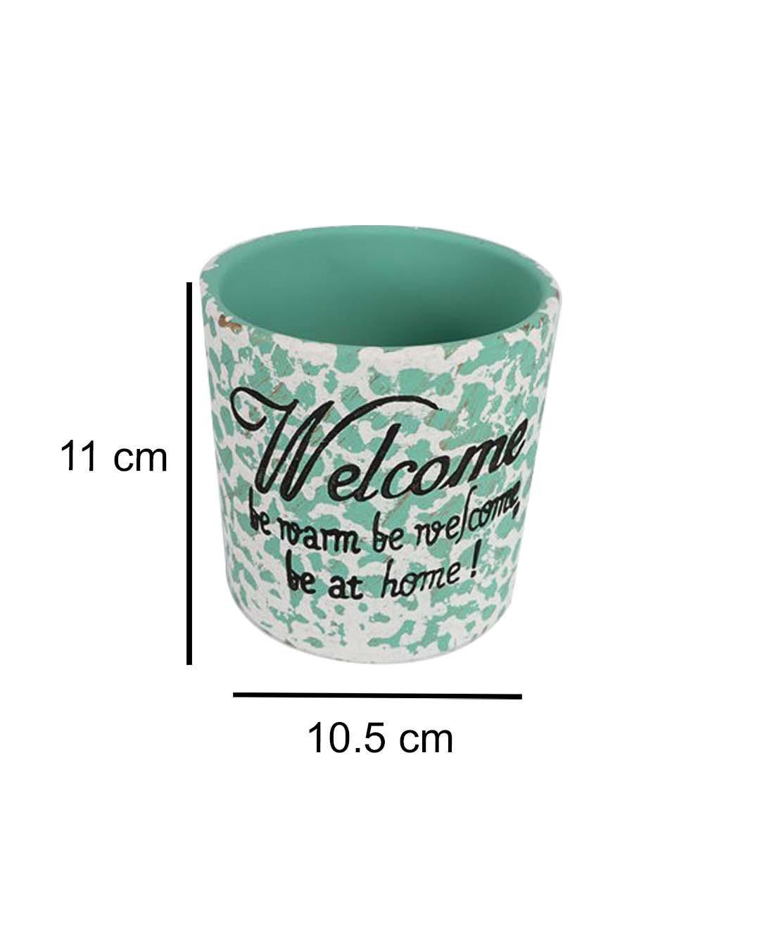 Ceramic, Table Planter, Quirky Quotes, Matt : Finish, Multicolor