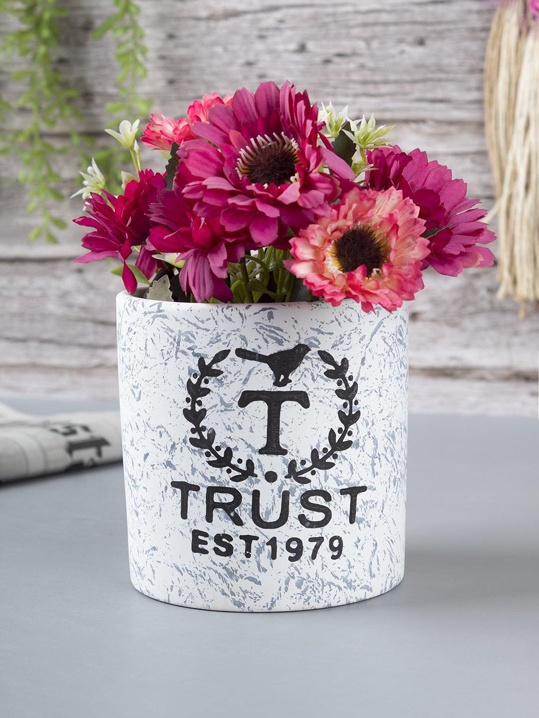 Ceramic, Table Planter, Quirky Quotes, Matt : Finish, Multicolor