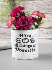 Ceramic, Table Planter, Quirky Quotes, Matt : Finish, Multicolor