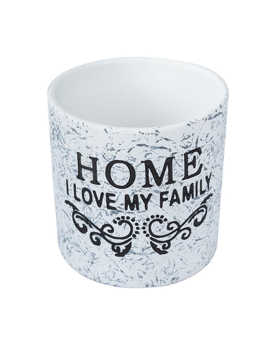Ceramic, Table Planter, Quirky Quotes, Matt : Finish, Multicolor