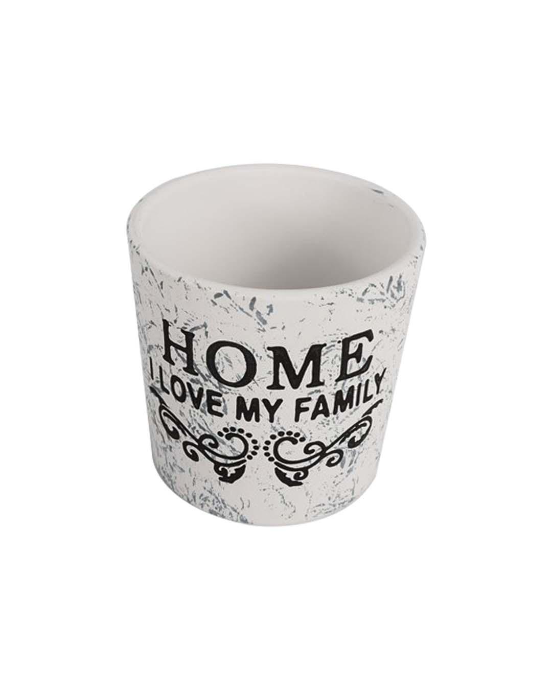 Ceramic, Table Planter, Quirky Quotes, Matt : Finish, Multicolor