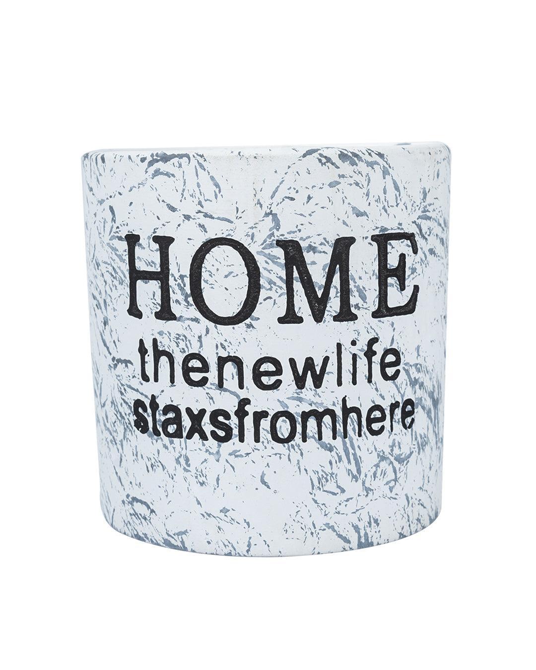 Ceramic, Table Planter, Quirky Quotes, Matt : Finish, Multicolor