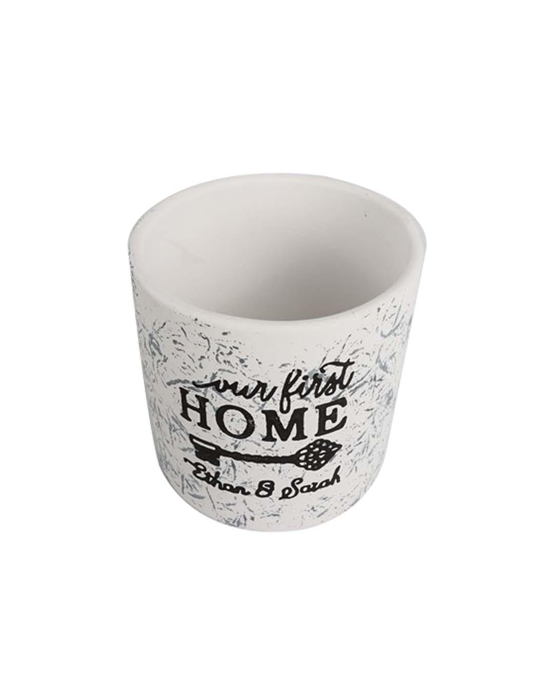 Ceramic, Table Planter, Quirky Quotes, Matt : Finish, Multicolor