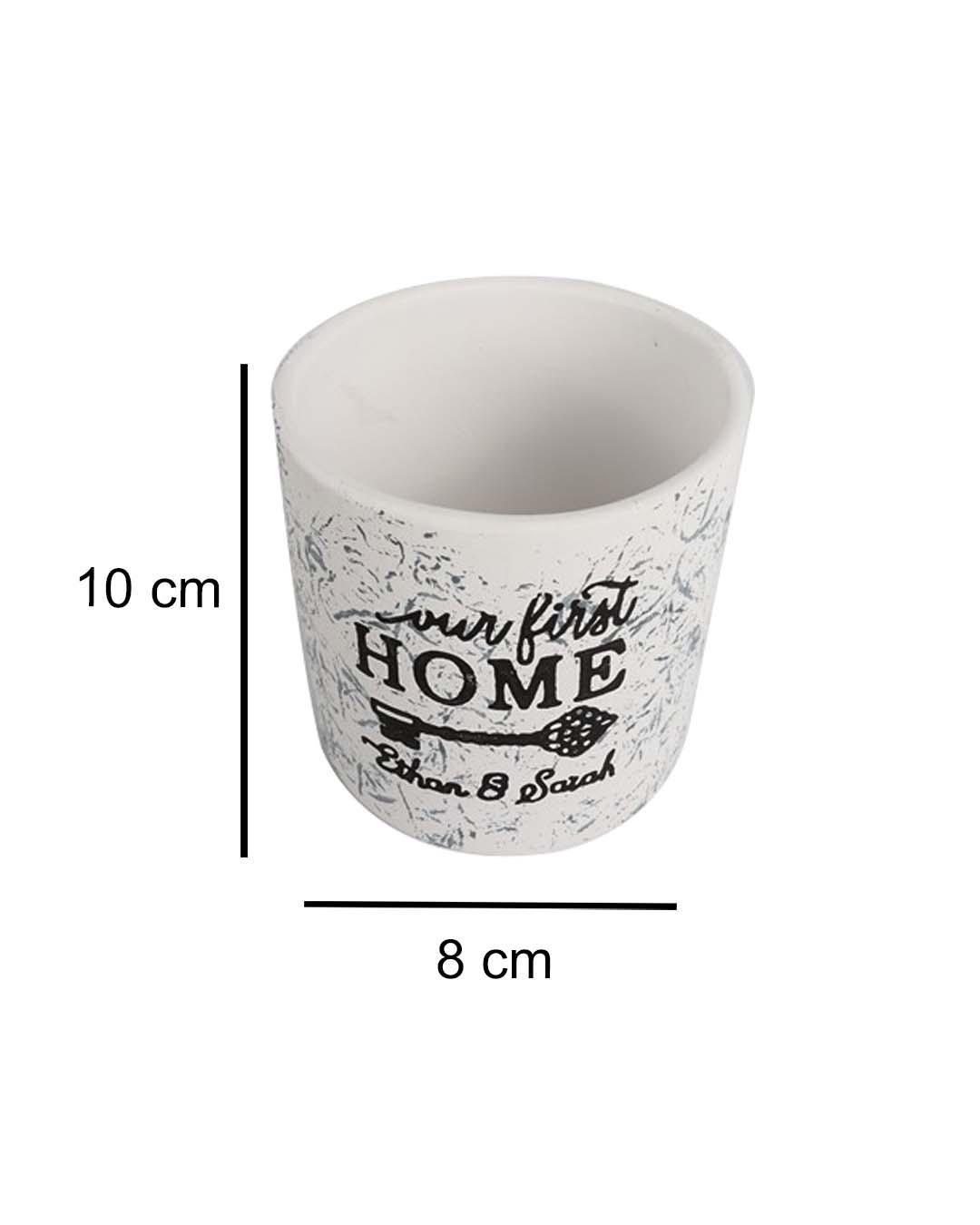 Ceramic, Table Planter, Quirky Quotes, Matt : Finish, Multicolor