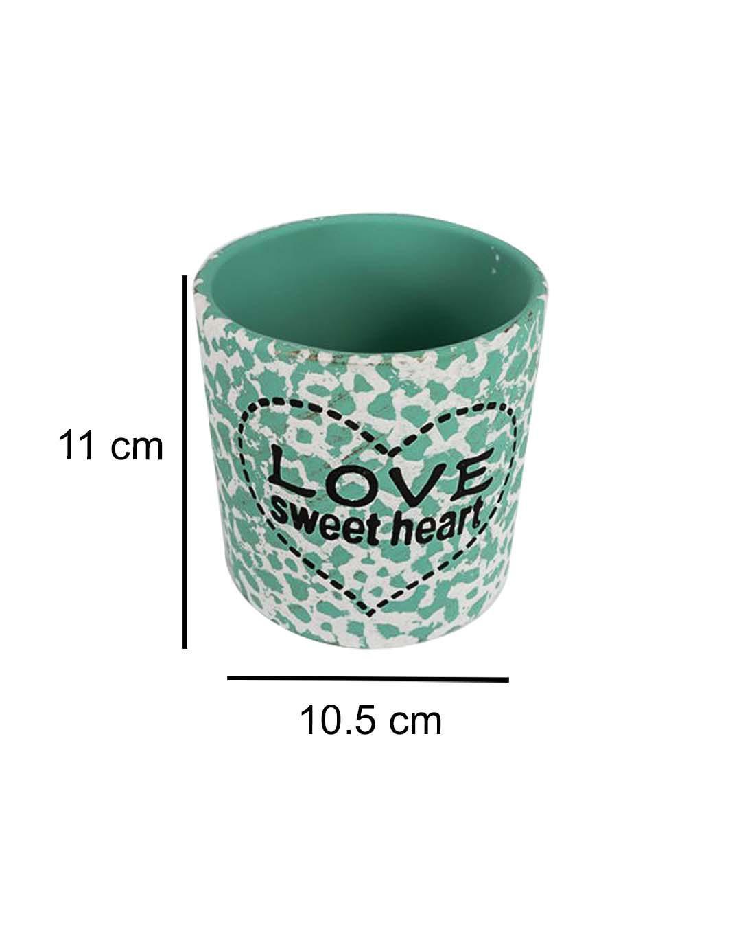 Ceramic, Table Planter, Quirky Quotes, Matt : Finish, Multicolor