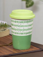 Ceramic Travel Coffee Mug with lid (400 mL) - MARKET 99