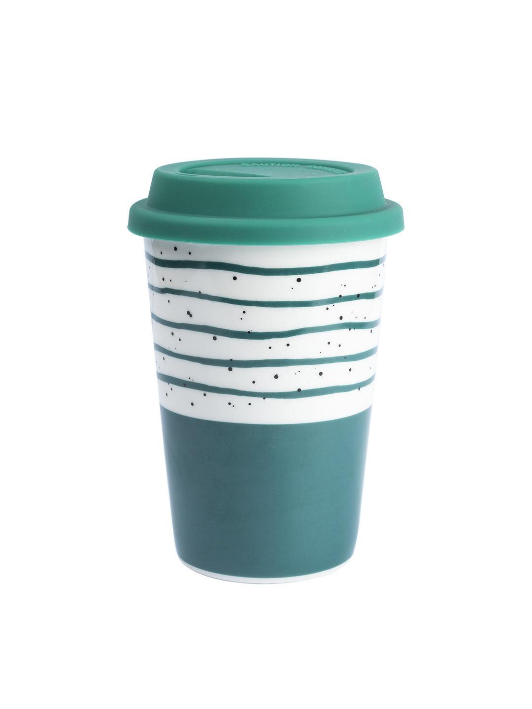 Ceramic Travel Coffee Mug with lid (400 mL) - MARKET 99