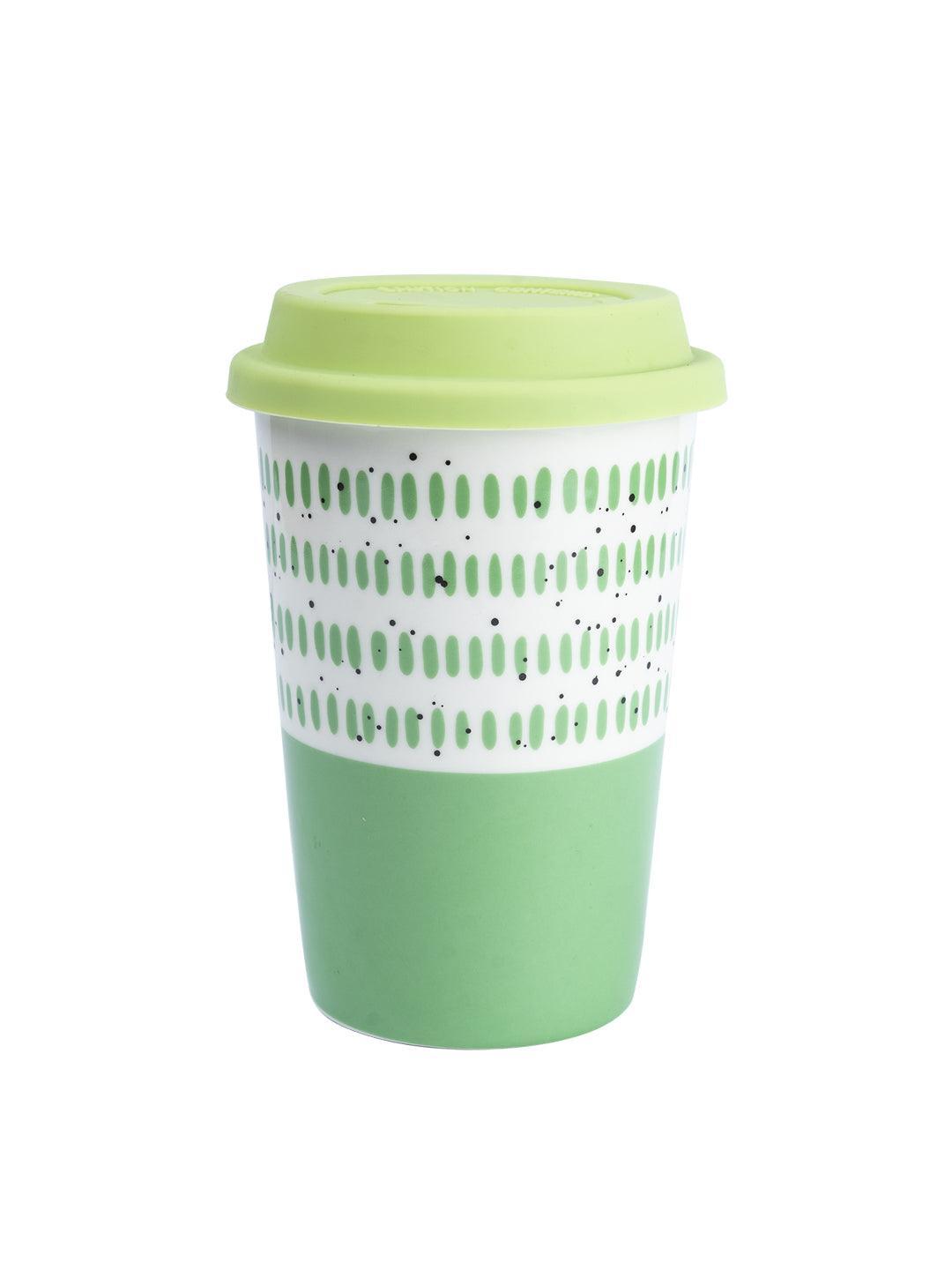 Ceramic Travel Coffee Mug with lid (400 mL) - MARKET 99