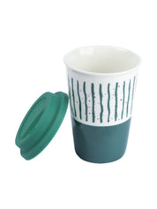 Ceramic Travel Coffee Mug with lid (400 mL) - MARKET 99