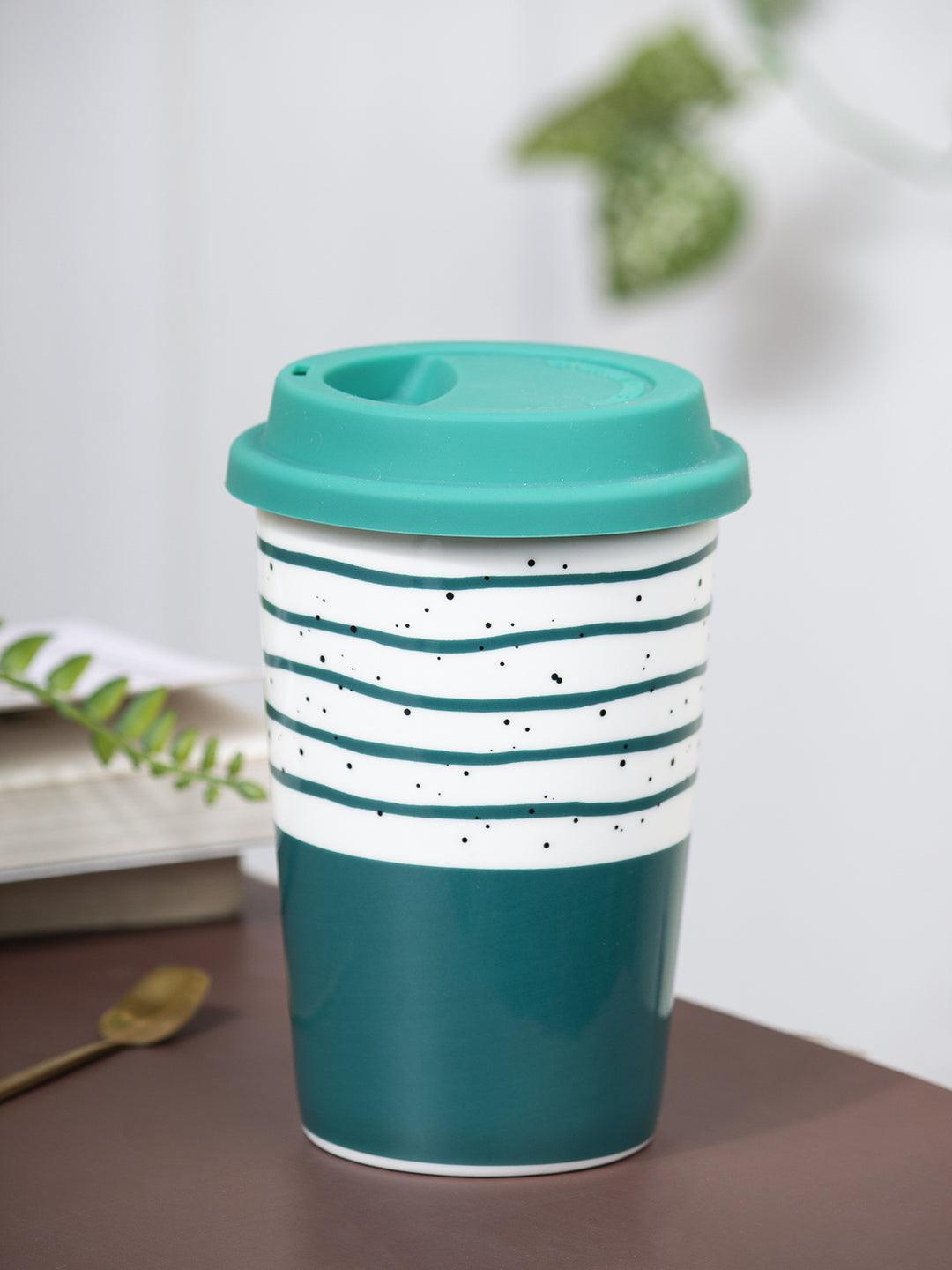 Ceramic Travel Coffee Mug with lid (400 mL) - MARKET 99