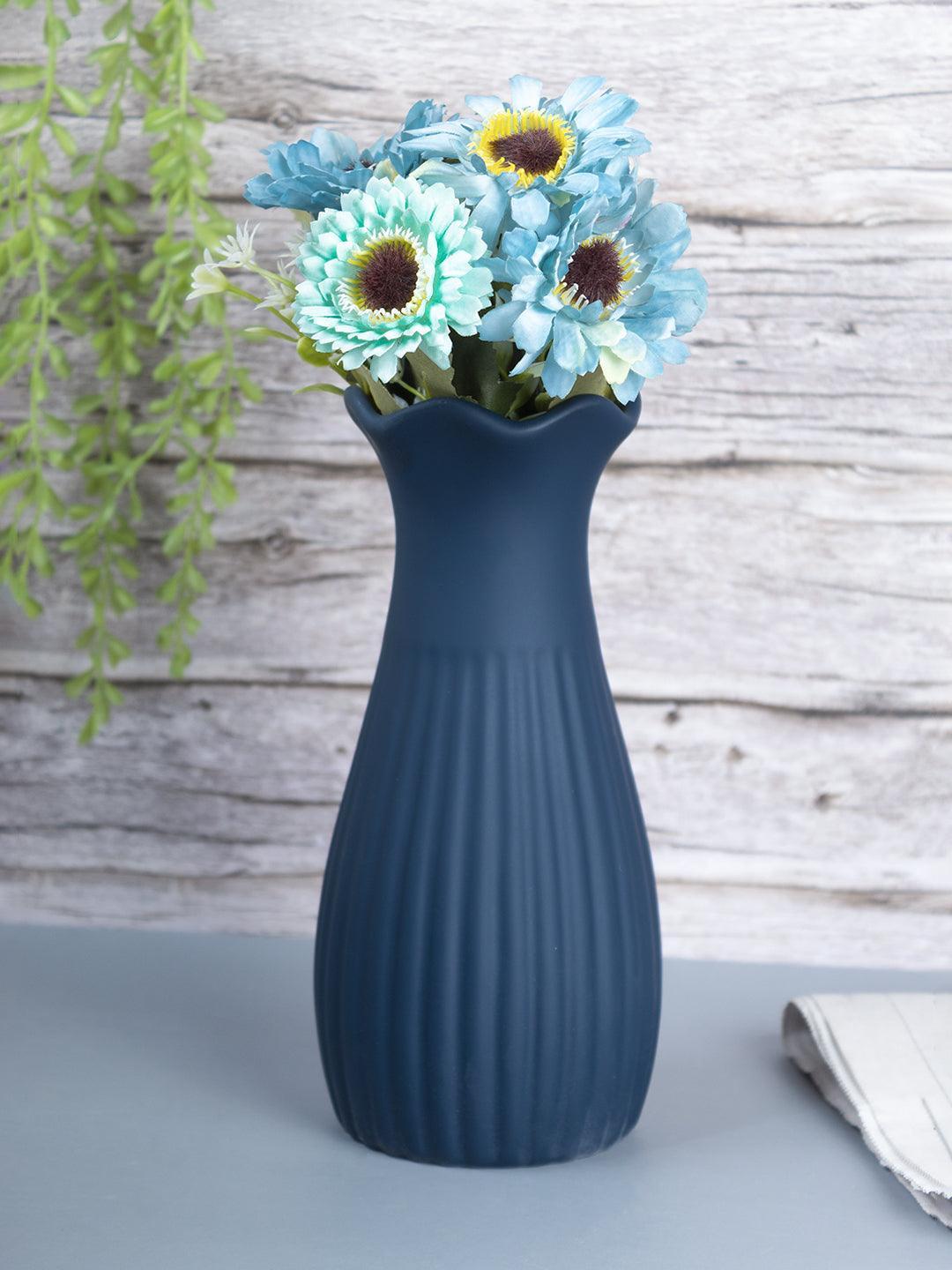 Ceramic, Vase, Floral Mouth, Matt : Finish, Multicolor