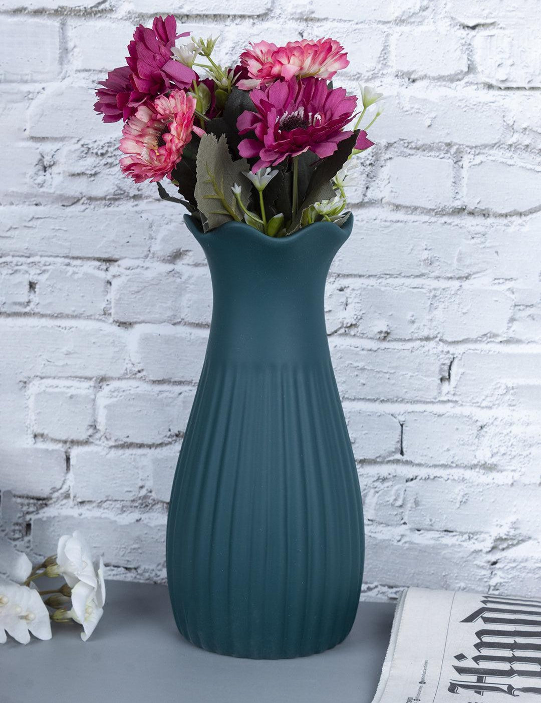 Ceramic, Vase, Floral Mouth, Matt : Finish, Multicolor