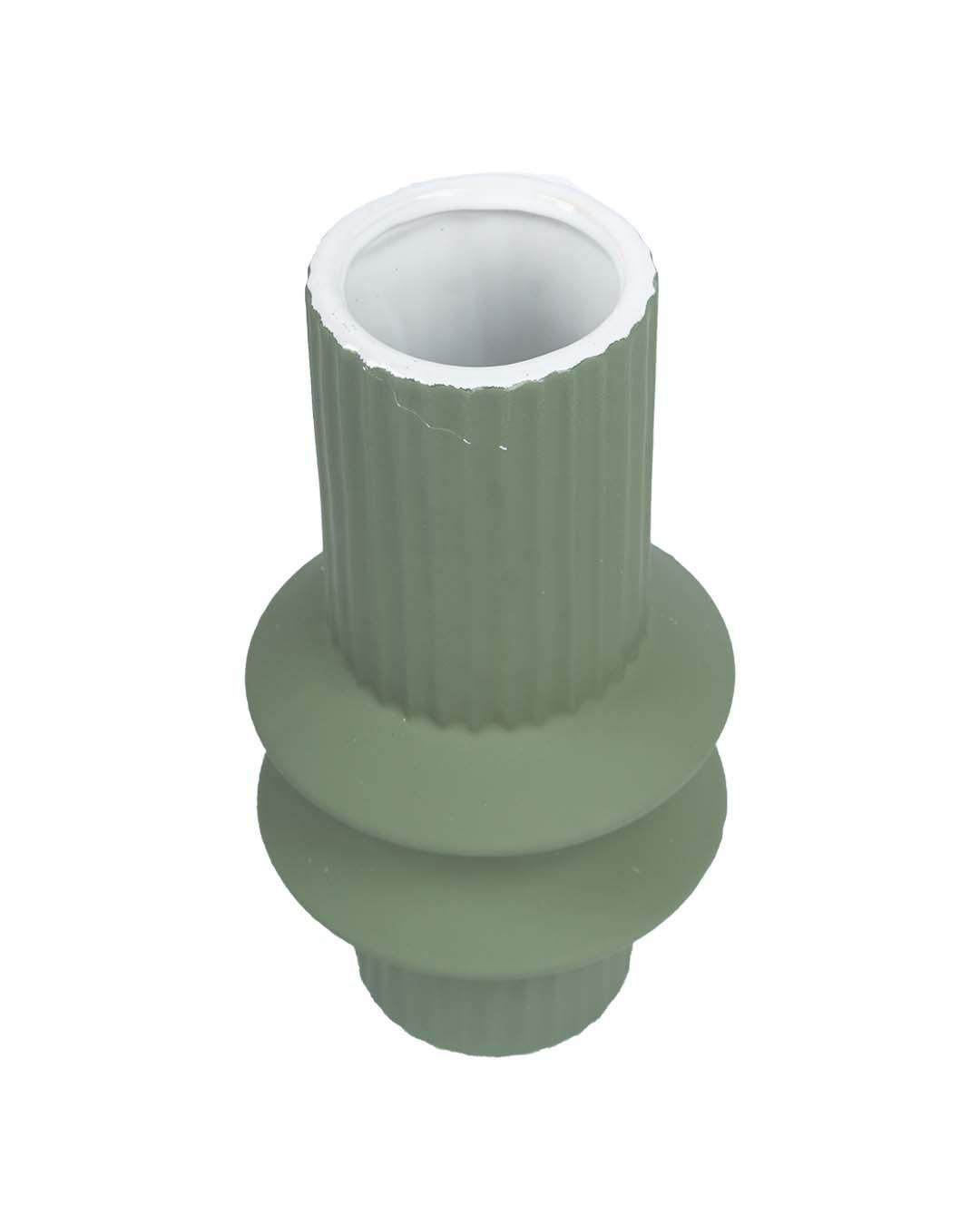 Ceramic, Vase, Round Body, Matt : Finish, Multicolor