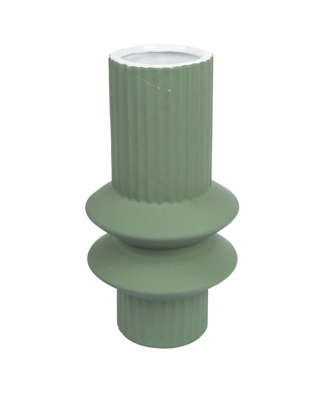 Ceramic, Vase, Round Body, Matt : Finish, Multicolor