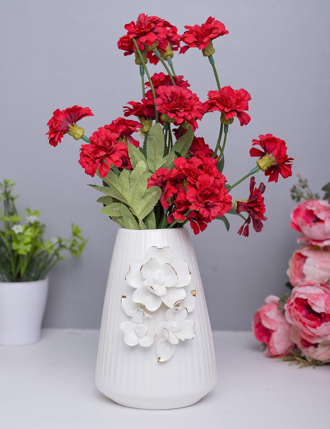 Ceramic White Vase for Home Decoration - MARKET 99