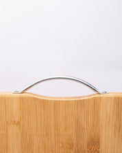 Chopping Board, with Metal Handle, Natural Wood Colour, Bamboo - MARKET 99
