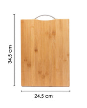 Chopping Board, with Metal Handle, Natural Wood Colour, Bamboo - MARKET 99