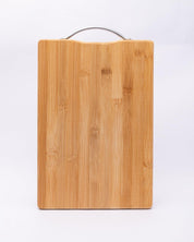 Chopping Board, with Metal Handle, Wooden Finish, Natural Wood Colour, Bamboo - MARKET 99