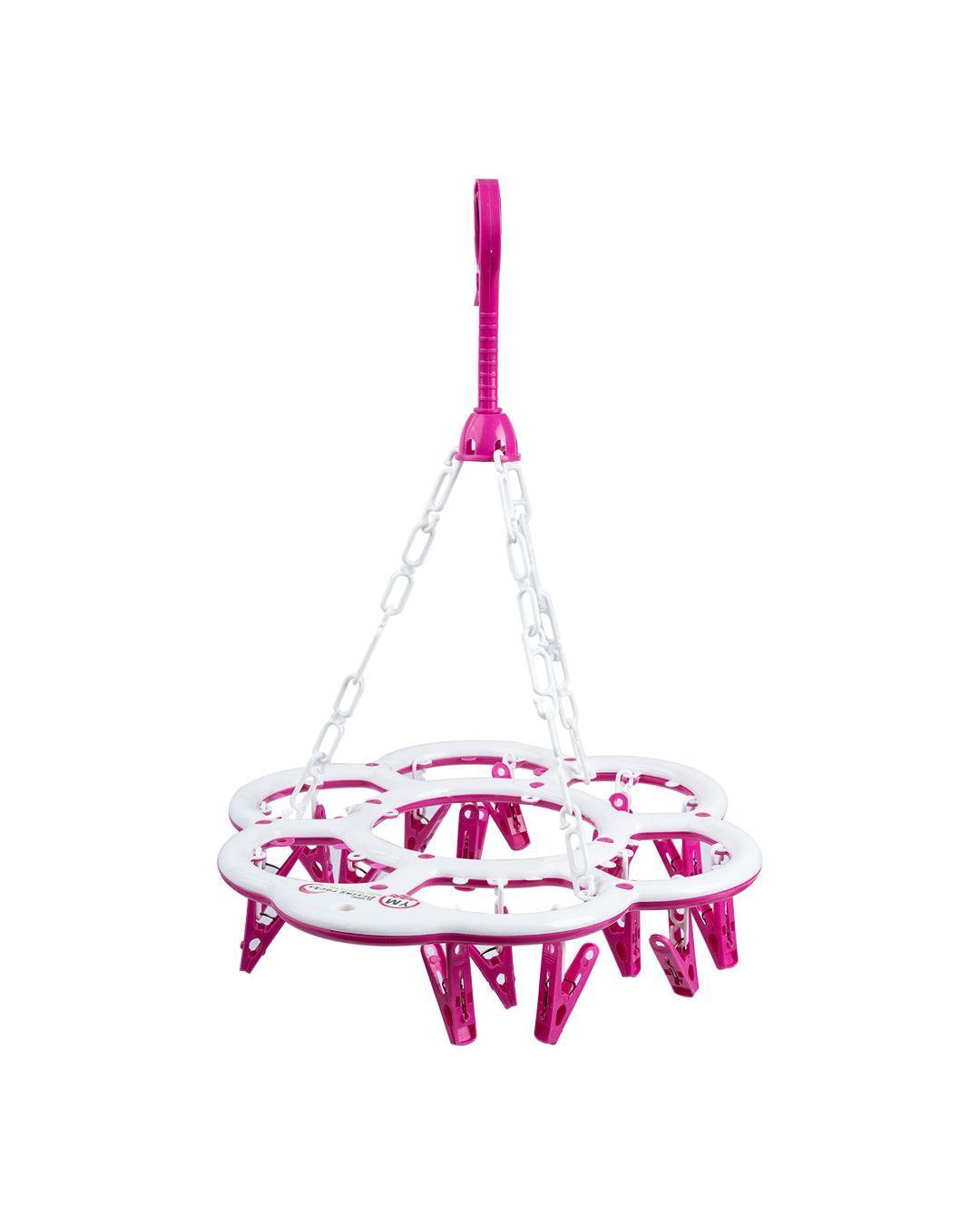 Cloth Hanger, Pegs, Pink, Plastic, Set of 18 - MARKET 99