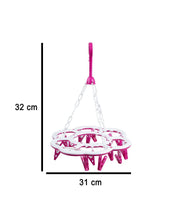 Cloth Hanger, Pegs, Pink, Plastic, Set of 18 - MARKET 99