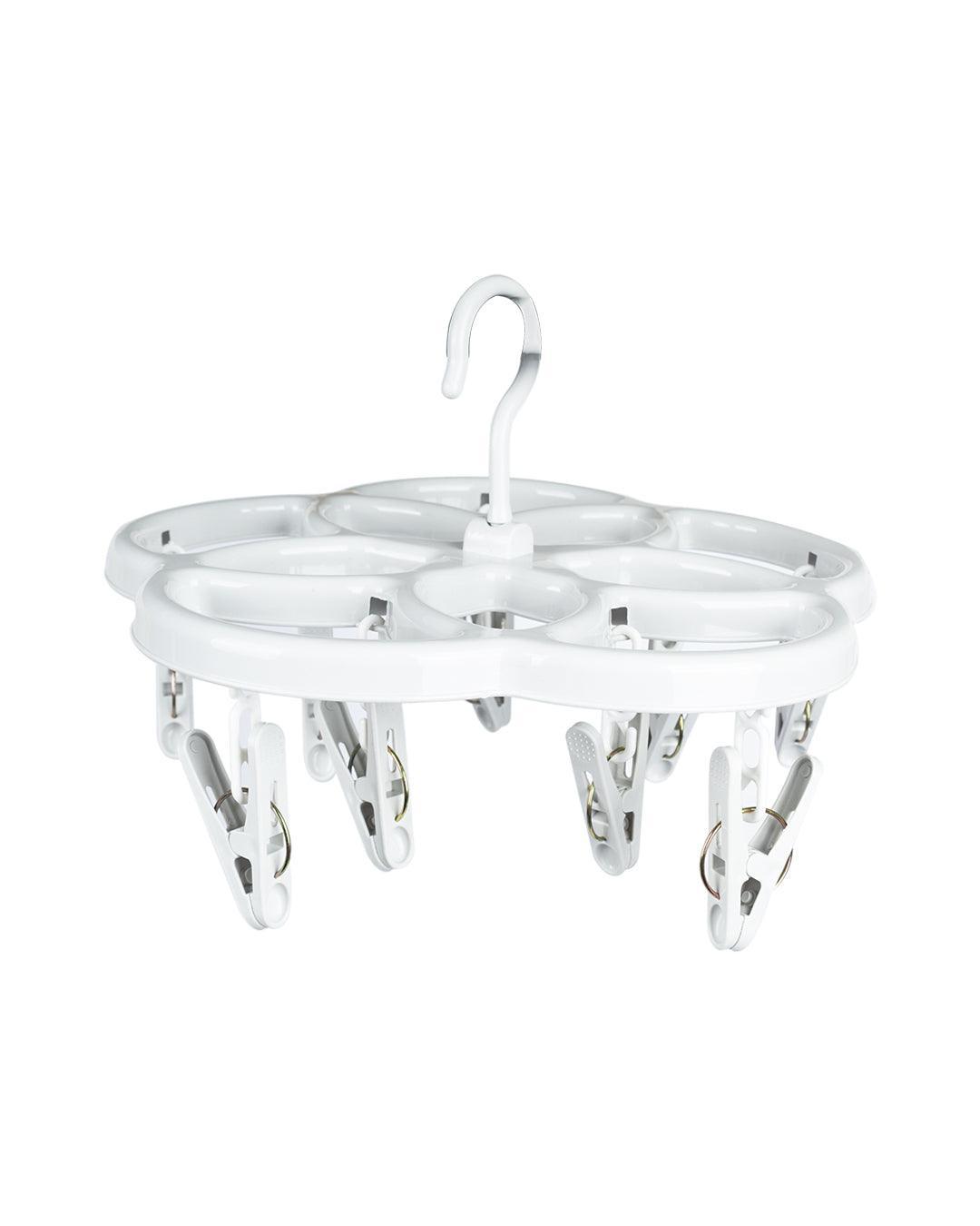 Cloth Hanger with 10 Pegs, Grey, Plastic - MARKET 99