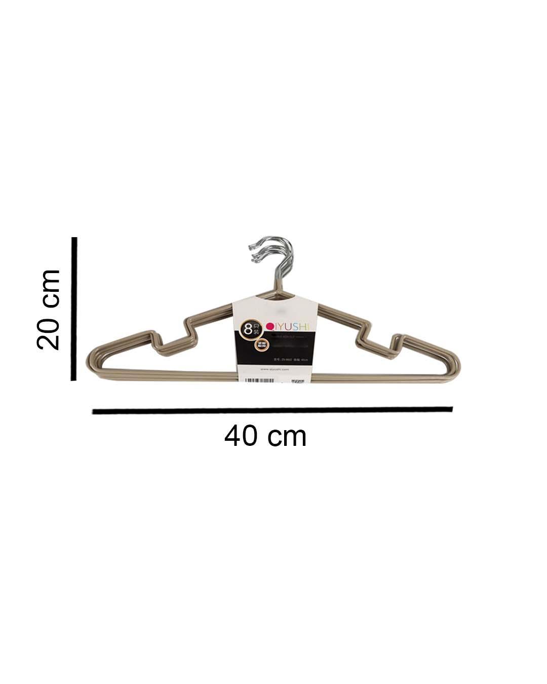 Cloth Hangers, Brown, Iron, Set of 8 - MARKET 99