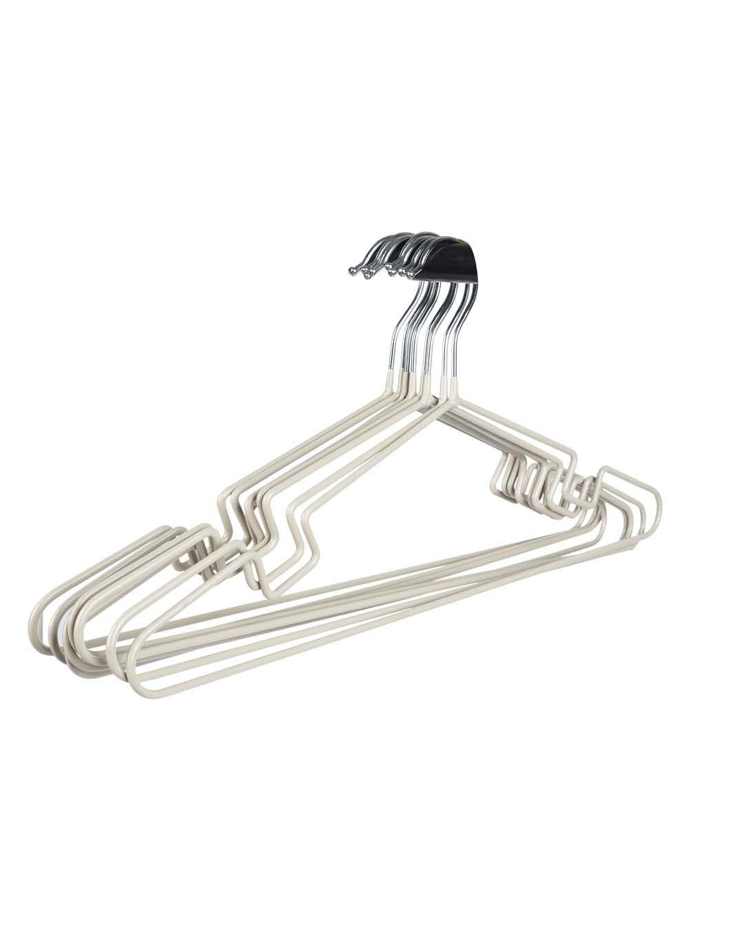 Cloth Hangers, Light Grey, Iron, Set of 6 - MARKET 99