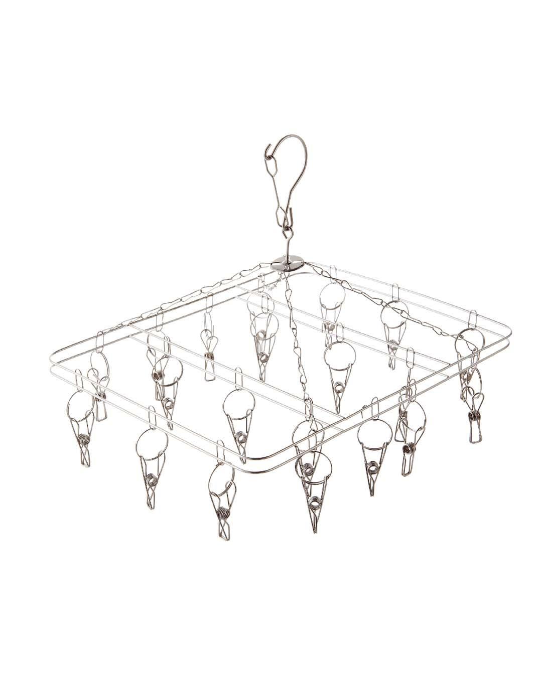 Clothes Drying Hanger, Silver, Iron - MARKET 99
