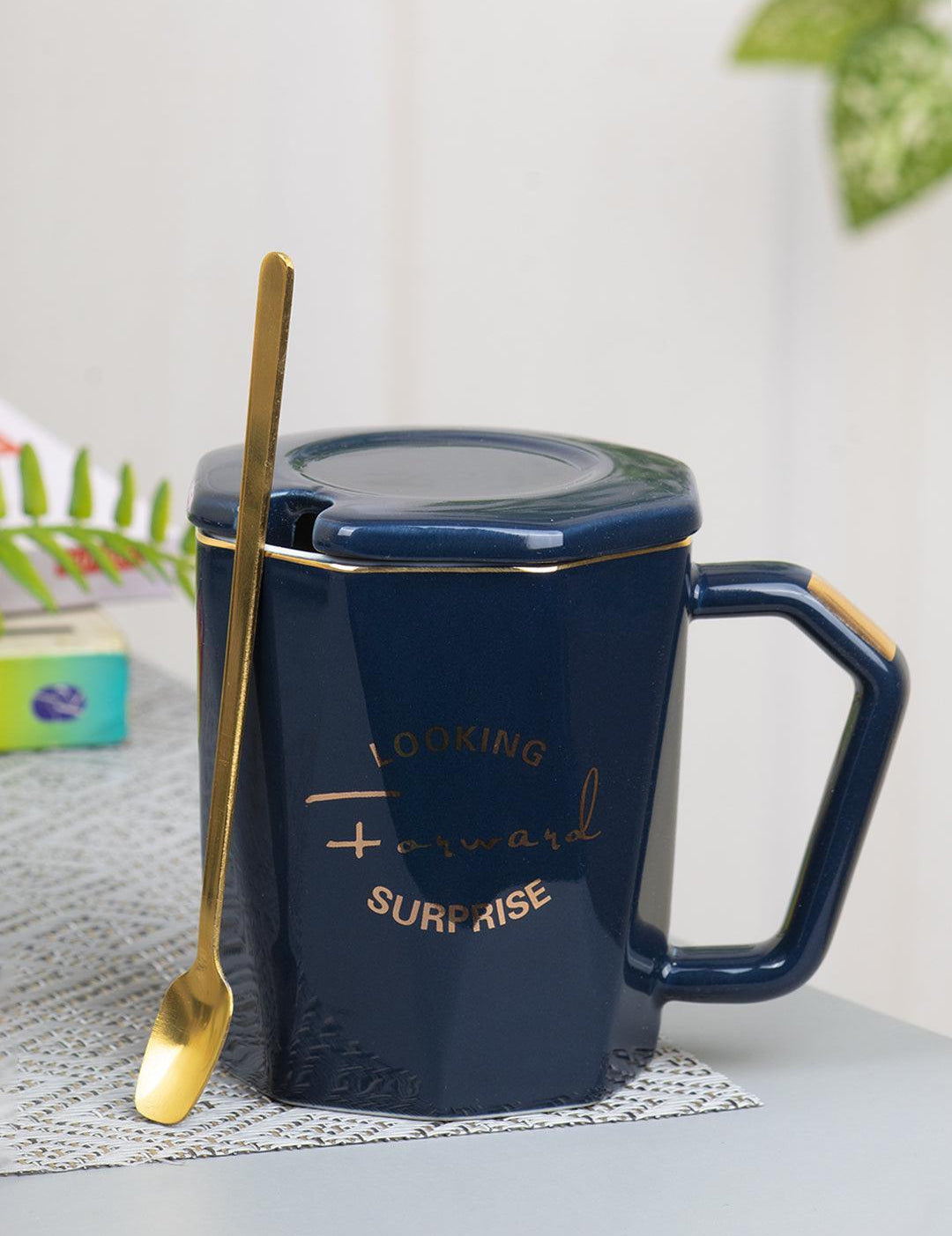 Coffee Mug With Lid (320 Ml) - MARKET 99