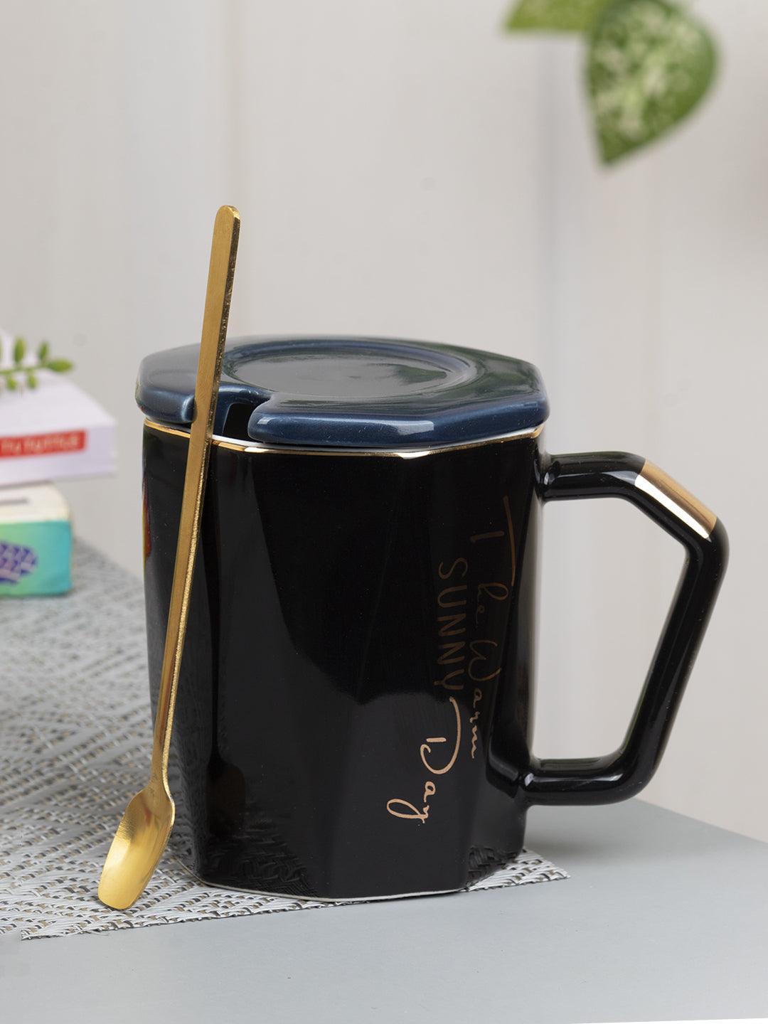 Coffee Mug With Lid (320 Ml) - MARKET 99