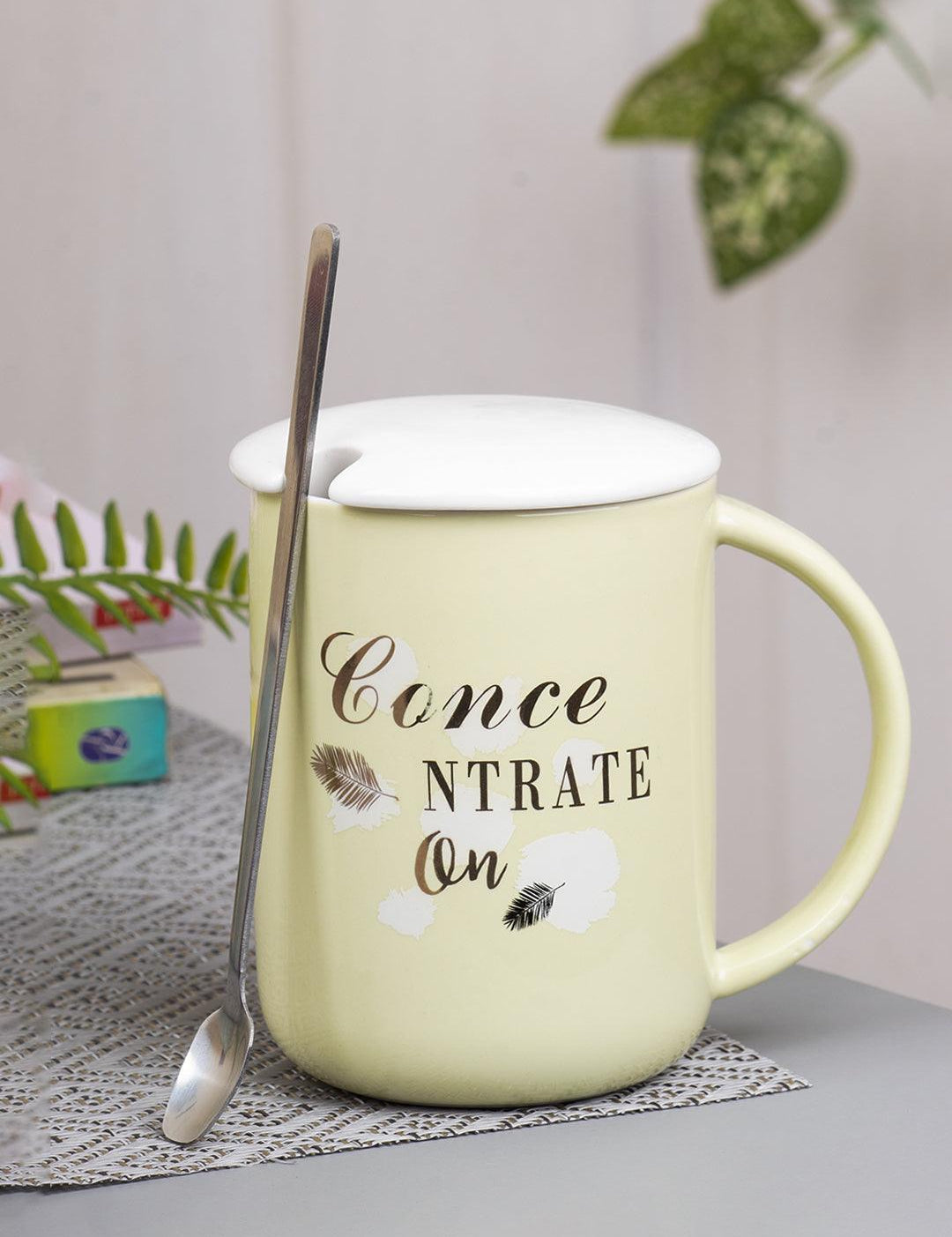 Coffee Mug With Lid (400 Ml) - MARKET 99