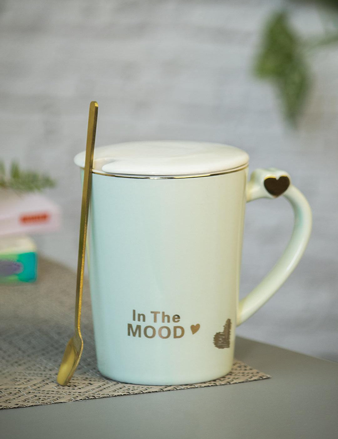 Coffee Mugs With Print 'In The MOOD' - 380mL - MARKET 99