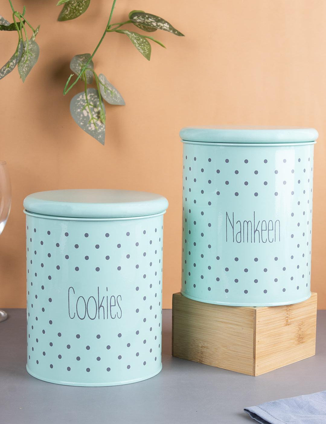 Cookie & Namkeen Jar Set Of 2 ( Green, Each 1700 Ml ) - MARKET 99