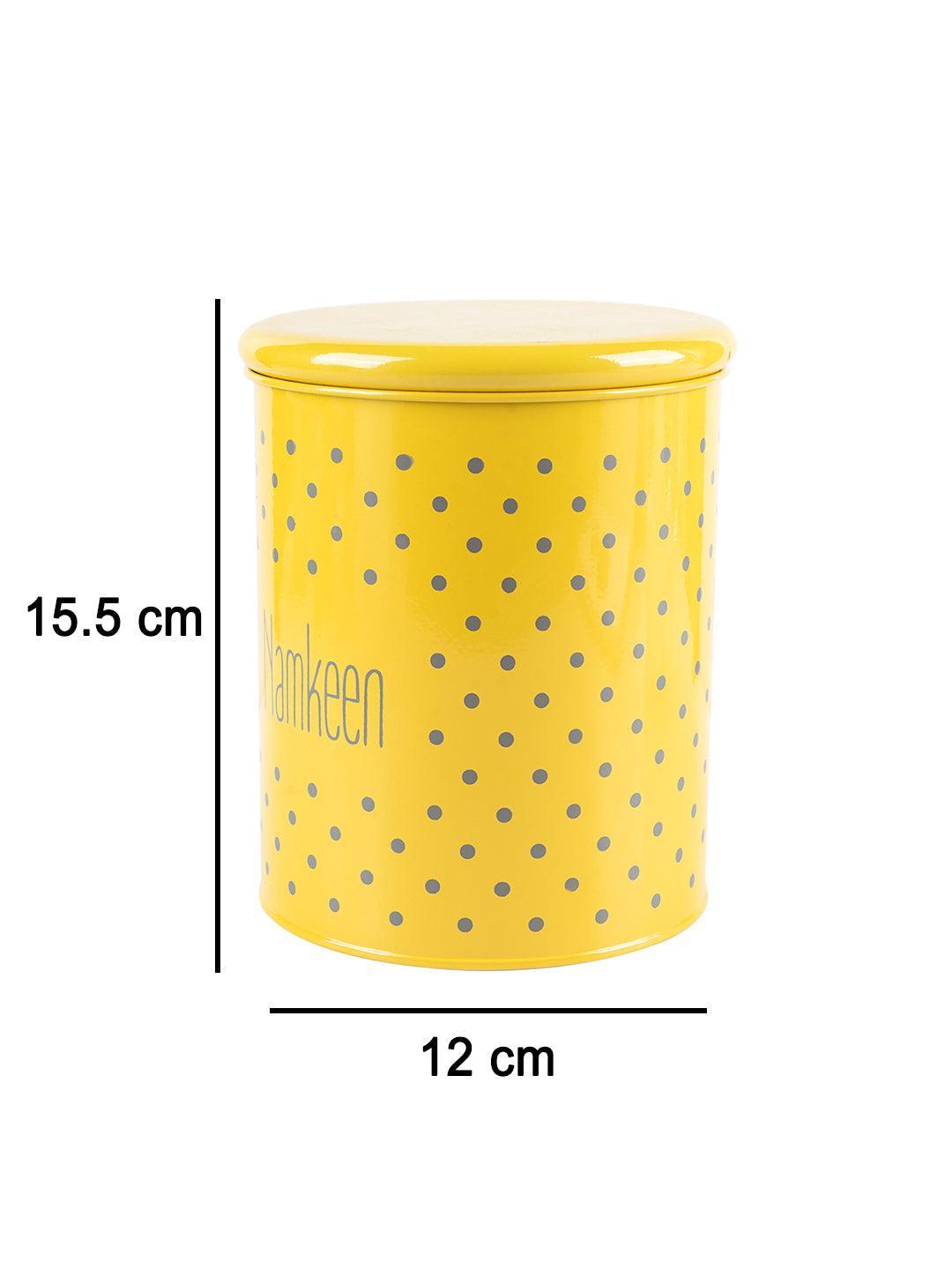 Cookie & Namkeen Jar Set Of 2 ( Yellow, Each 1700 Ml ) - MARKET 99