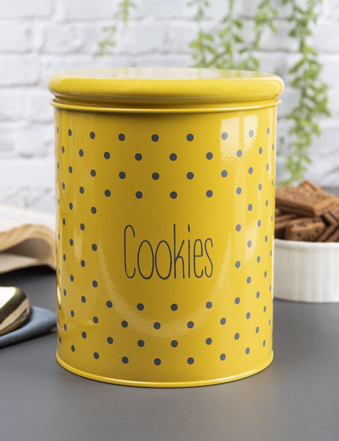 Yellow Cookies Jar With Lid (1700mL)