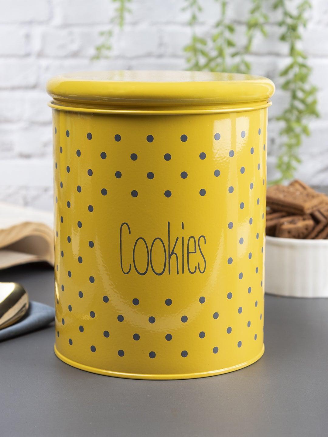 Yellow Cookies Jar With Lid (1700mL)