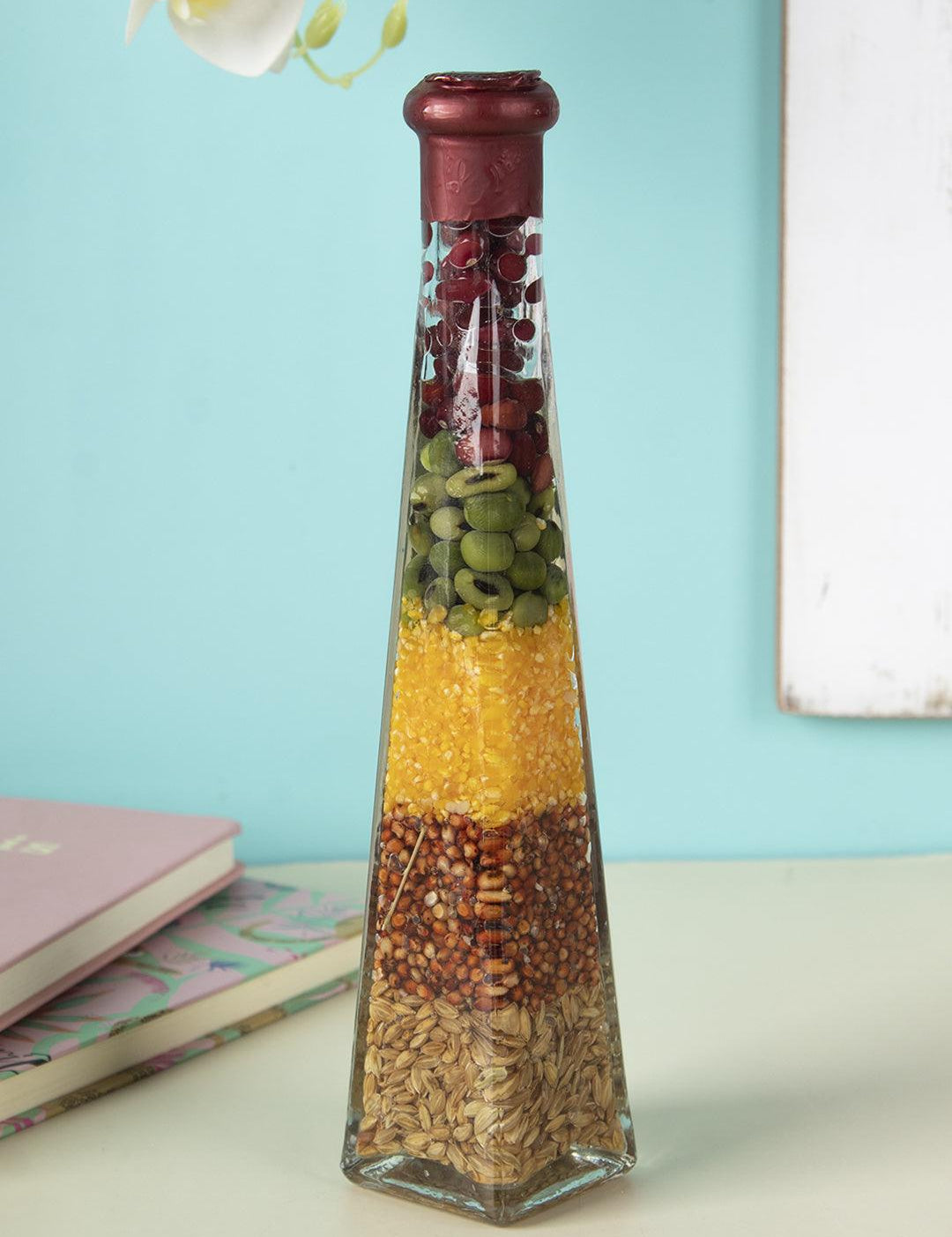Decorative Bottle, Kitchen Décor, for Home & Office, Multicolour, Glass - MARKET 99