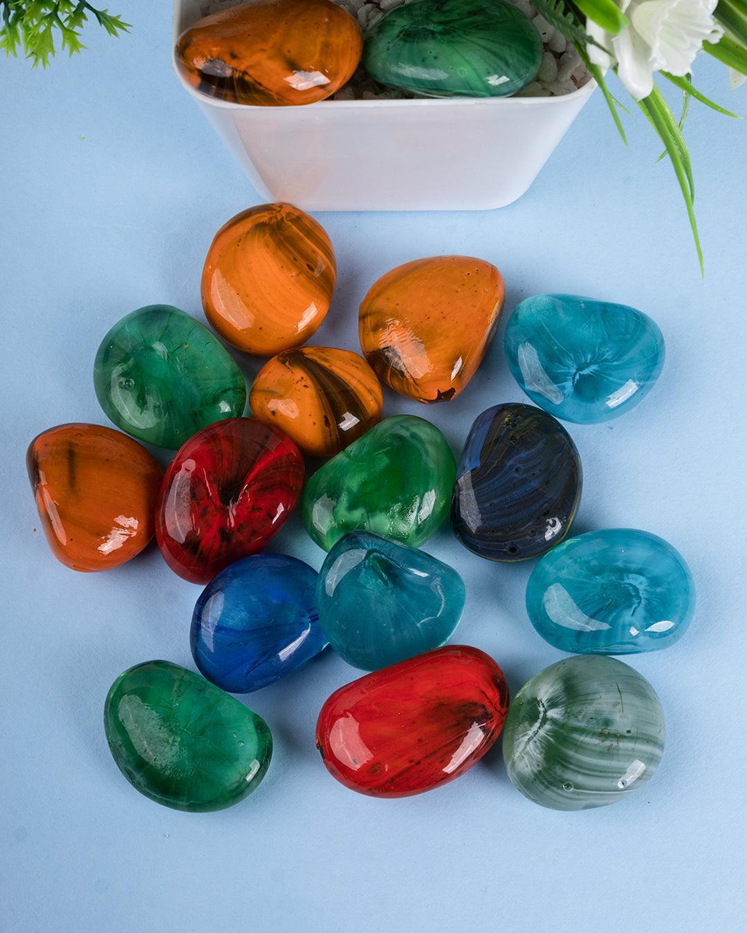 Decorative Pebbles, Multicolour, Glass - MARKET 99