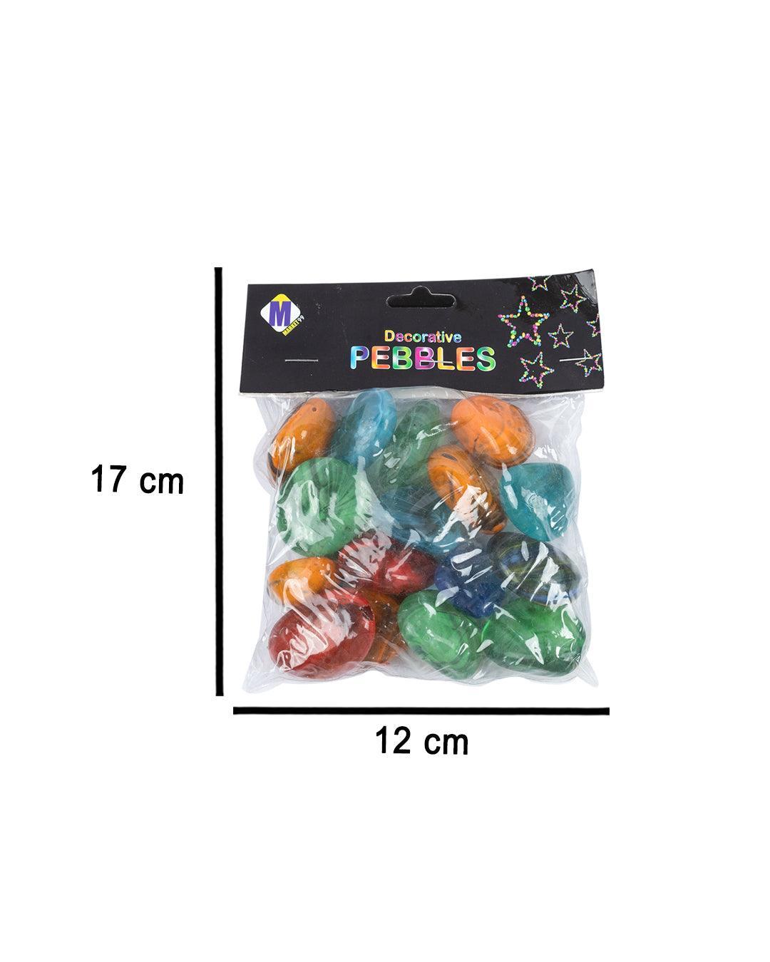 Decorative Pebbles, Multicolour, Glass - MARKET 99