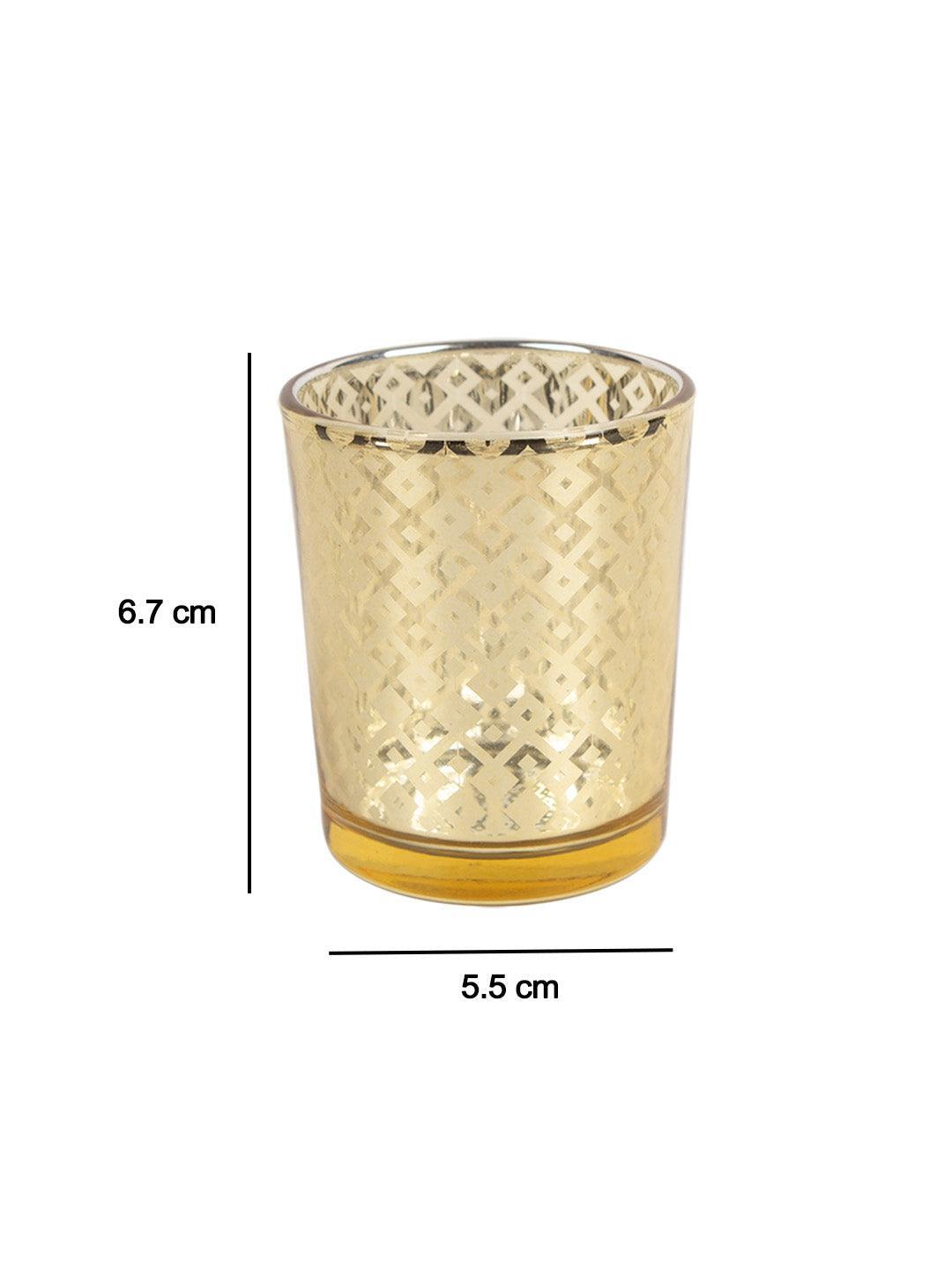 Diwali Home Decoration Tealight Candle Votive Holders Pack Of 3 Pcs - MARKET 99