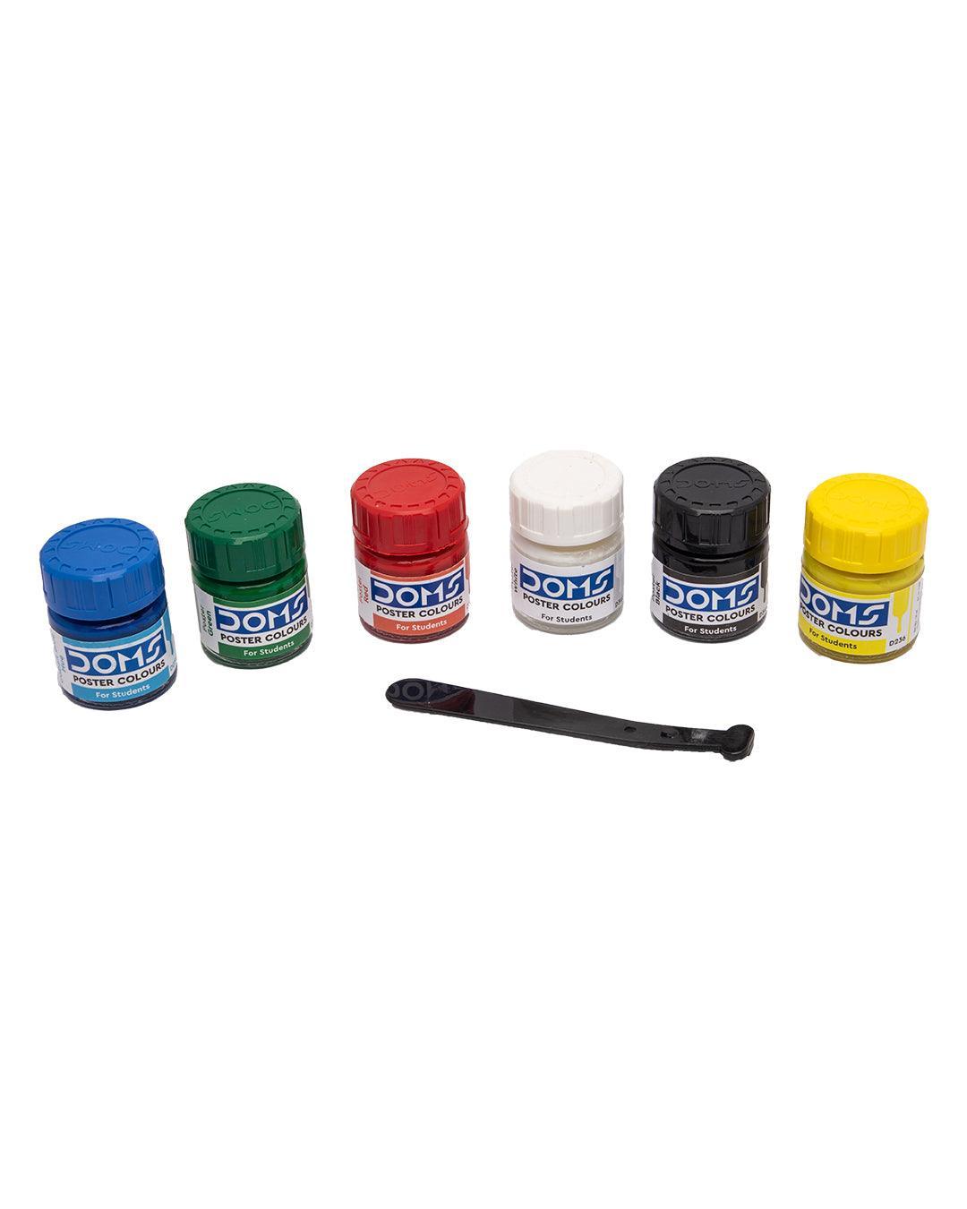 DOMS Poster Colours, Assorted Colours, Plastic, Set of 6 Shades - MARKET 99
