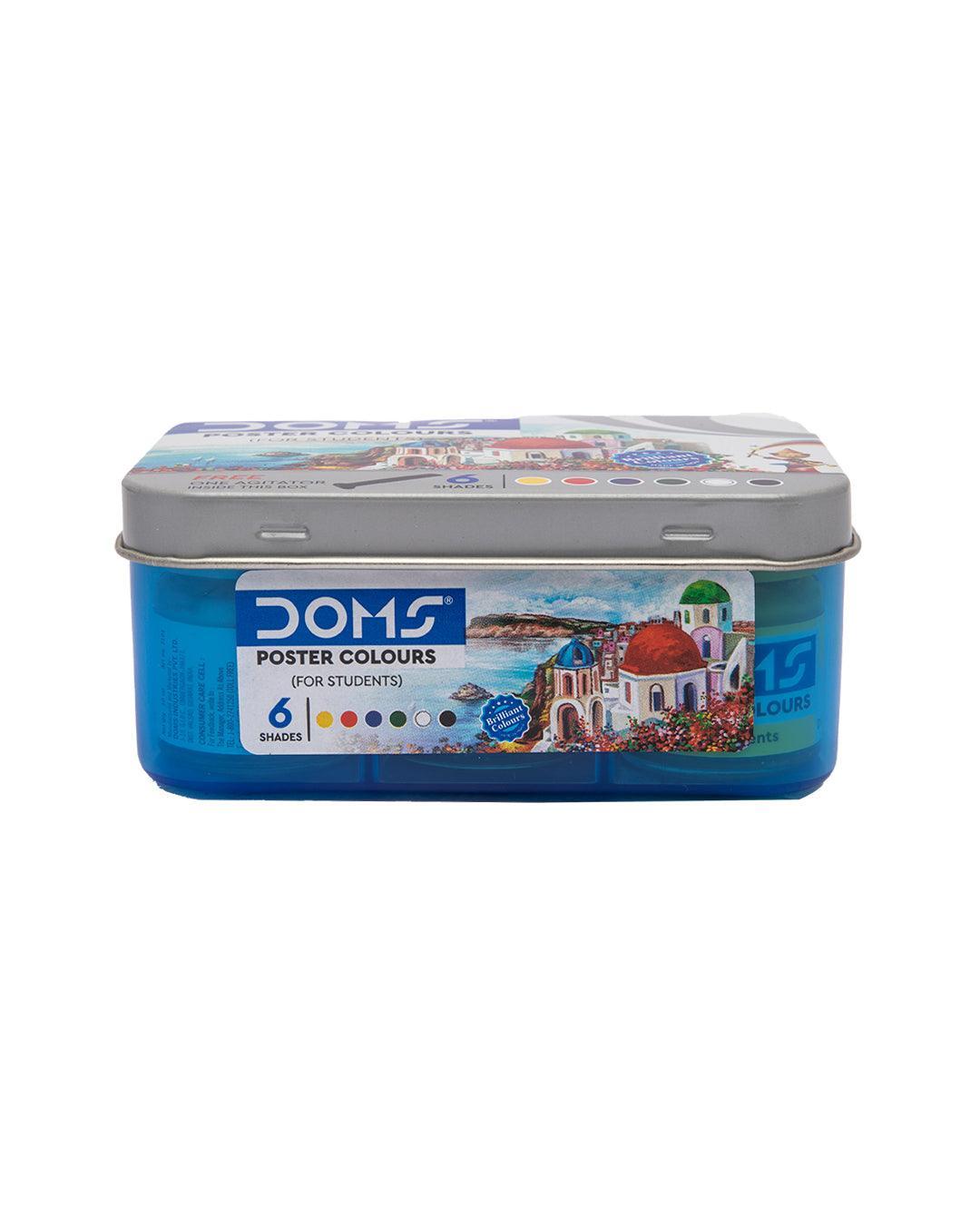 DOMS Poster Colours, Assorted Colours, Plastic, Set of 6 Shades - MARKET 99