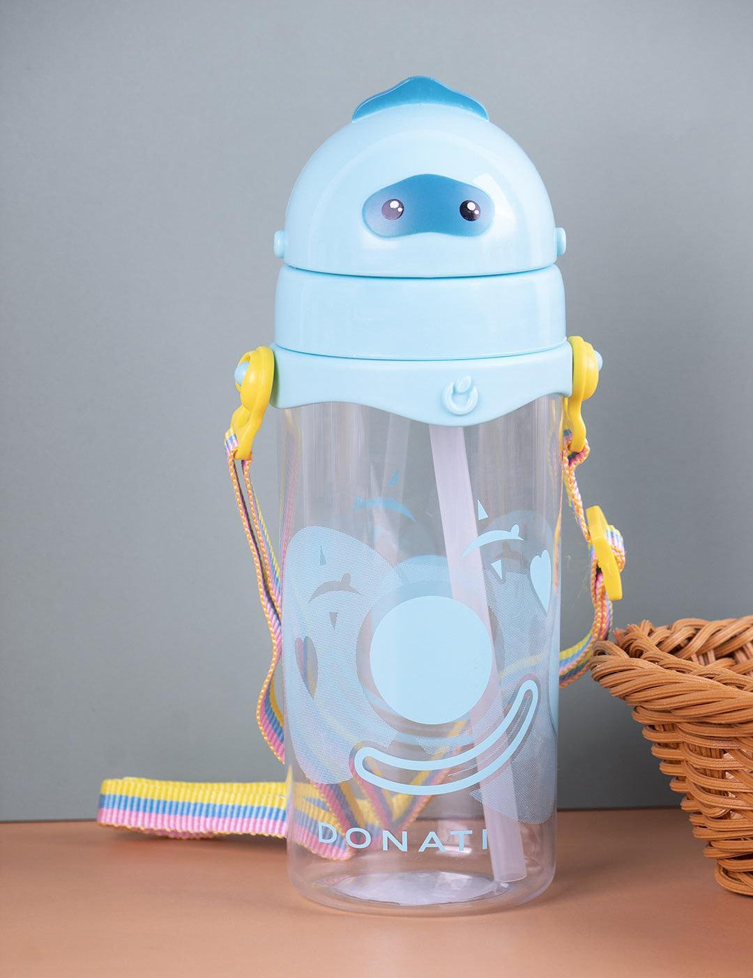 Donati Sipper, for Kids, Bottle, Blue, Plastic, 500 mL - MARKET 99